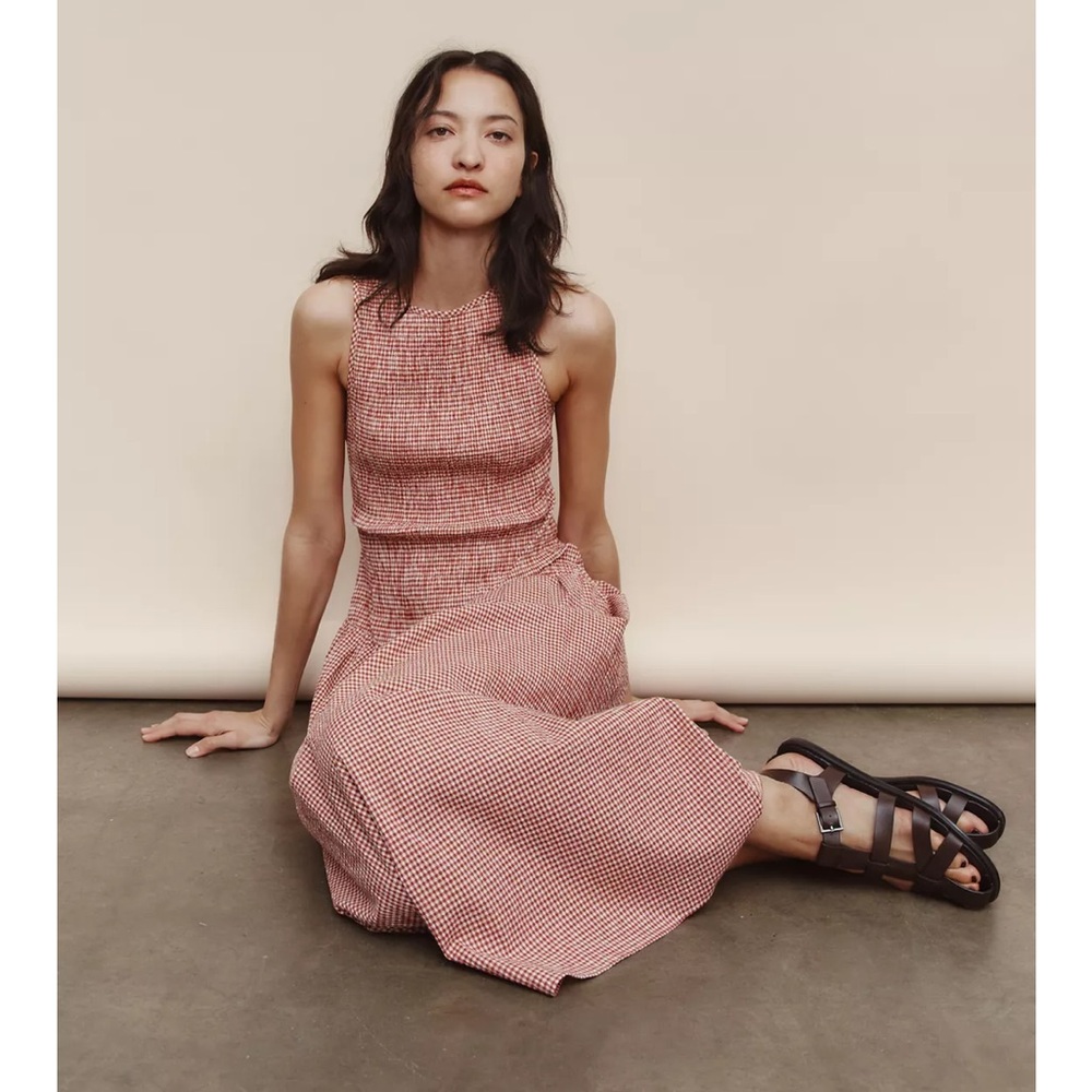 Zara Red Gingham Dress